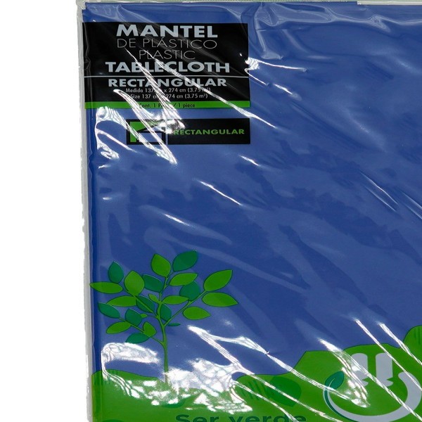 MANTEL PLASTICO RECT. PARTY AZUL REY PZA